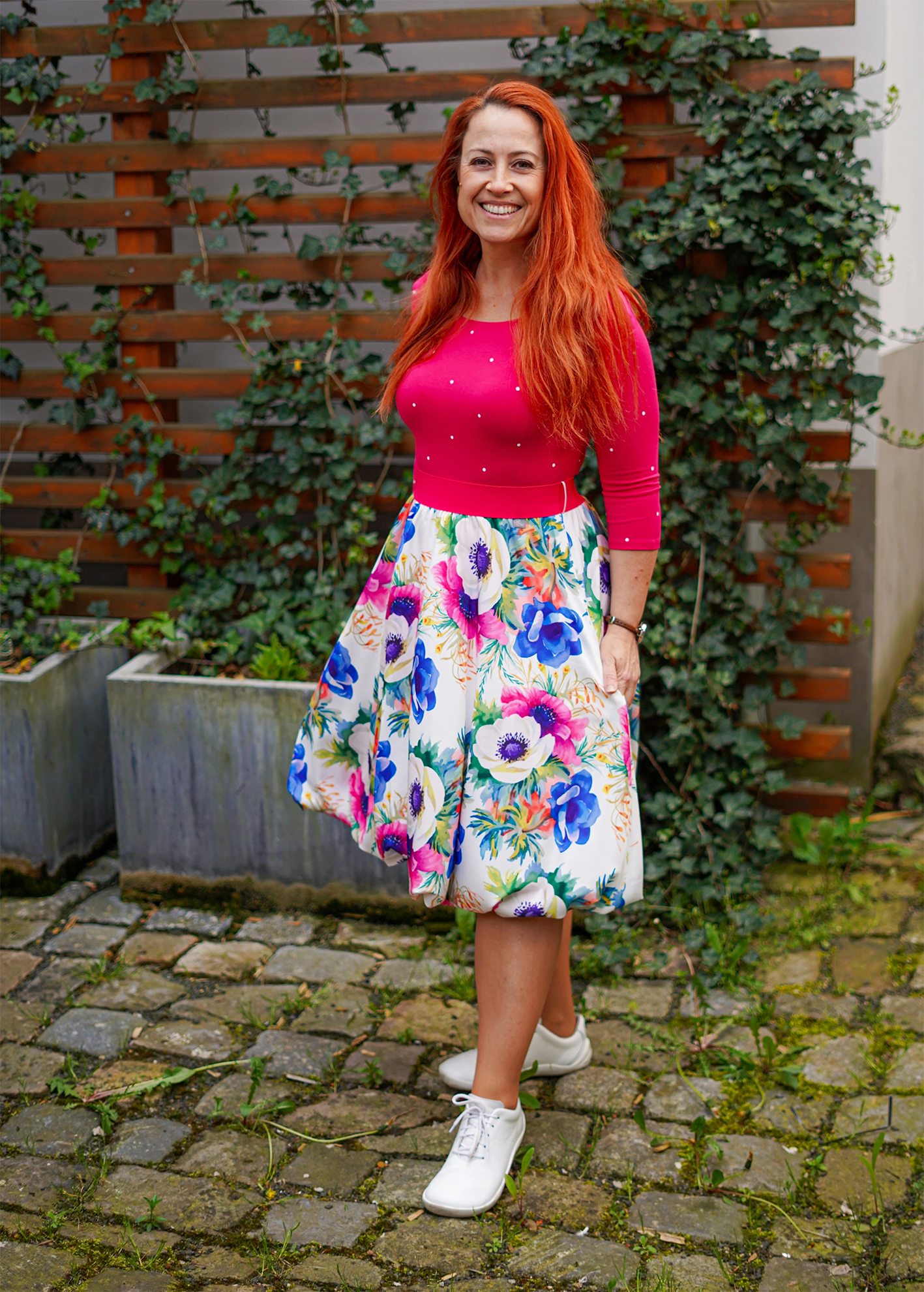 Půlkolová balónová sukně